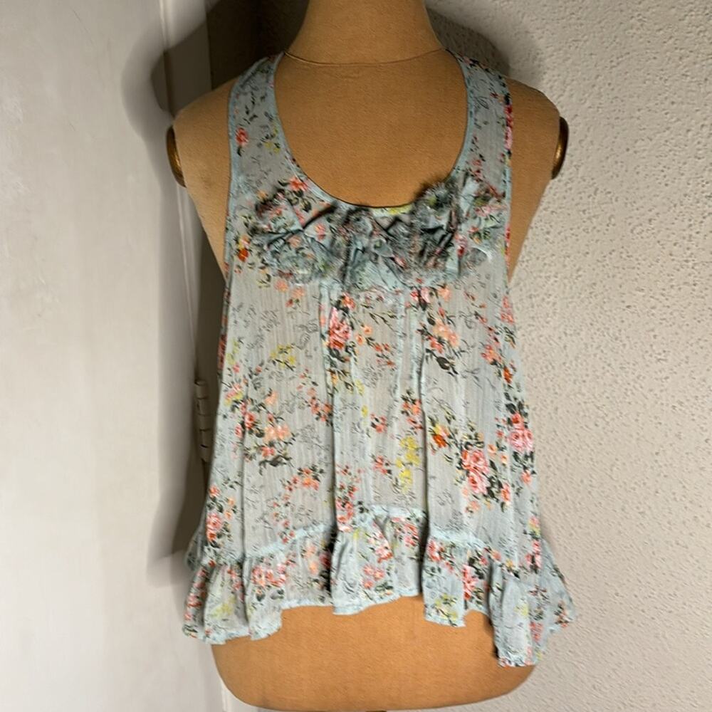Living Doll Los Angeles Sleeveless Floral Tank S Cottagecore Prairie Fairycore